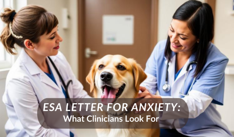ESA Letter for Anxiety: What Clinicians Look For